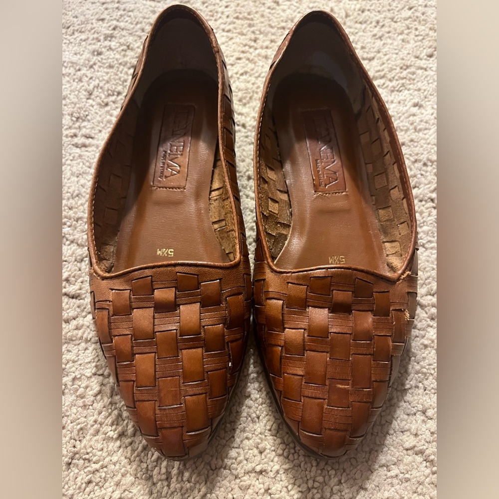 Ipanema Brown Loafers Slip-Ons with Intricate Weave